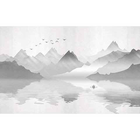 Cortina de Baño Lake-Grey
