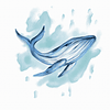 Cortina Baño Whale