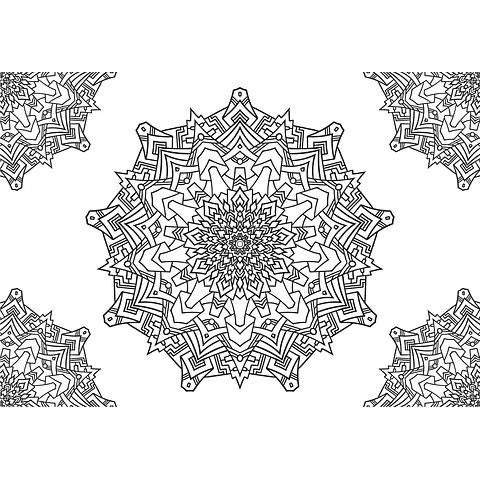 Individual para Colorear | Mandala 5