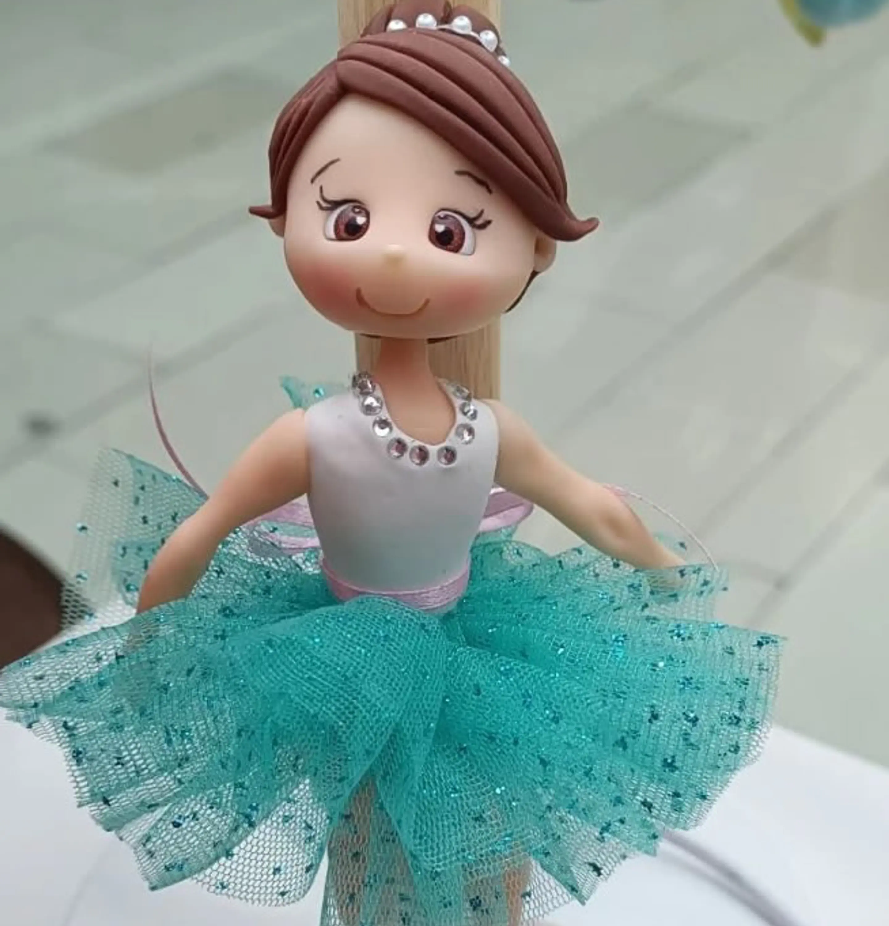 Lampara Bailarina Turquesa 1