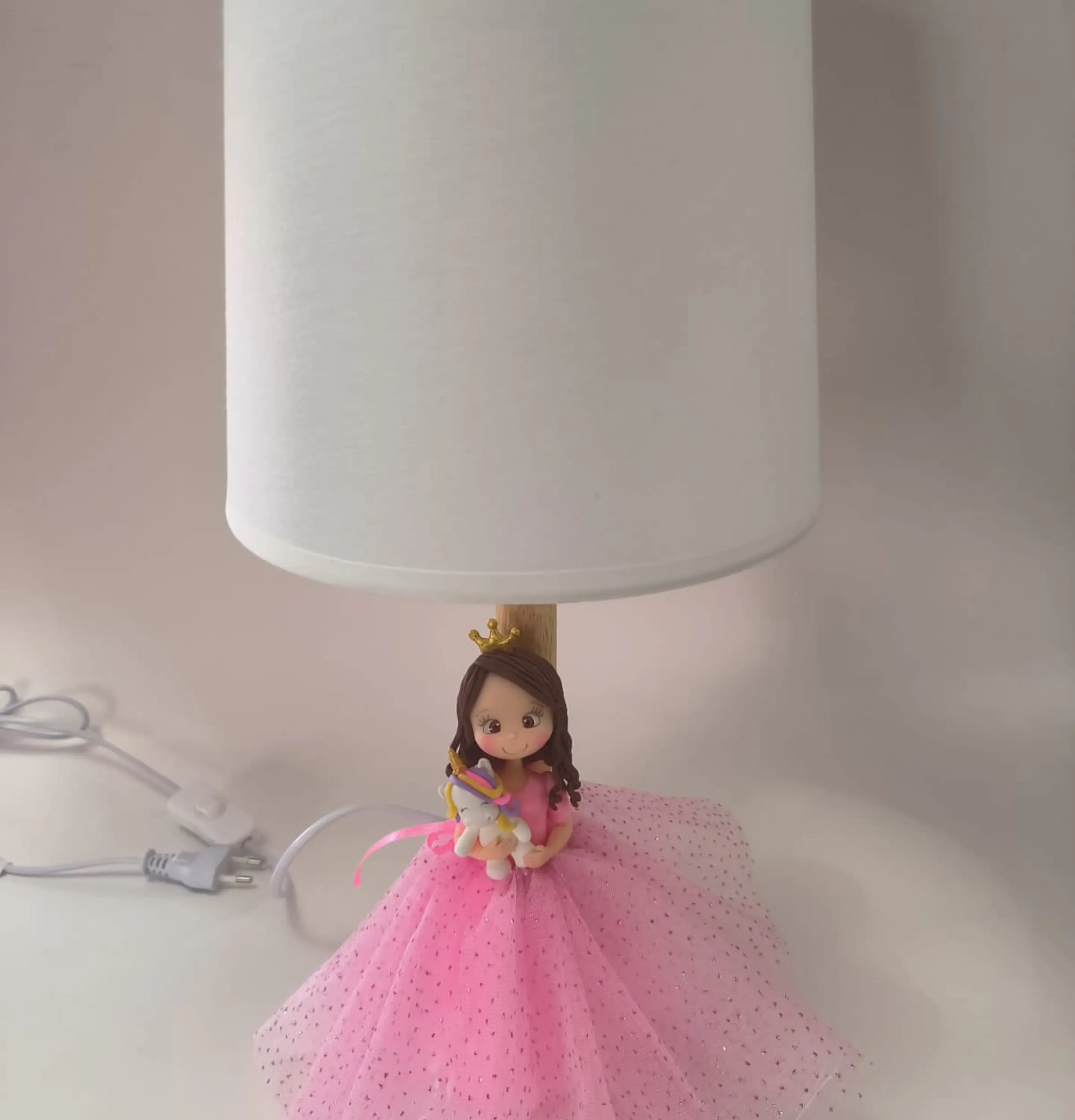 Lampara Princesa Unicornio Rosada 2