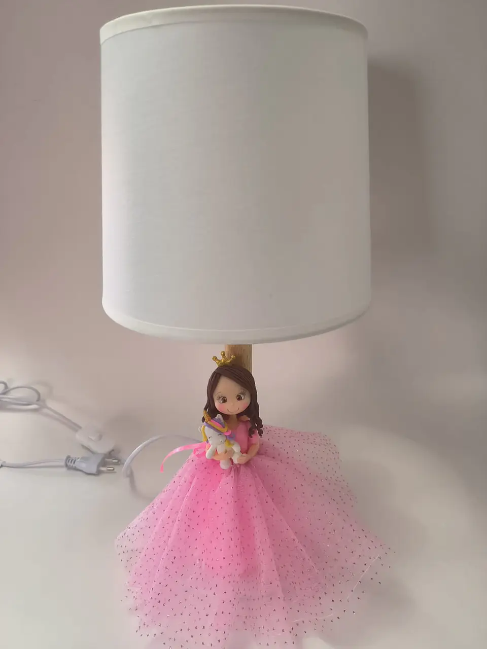 Lampara Princesa Unicornio Rosada 2