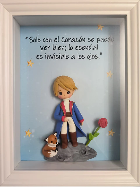 Cuadro Principito Azul