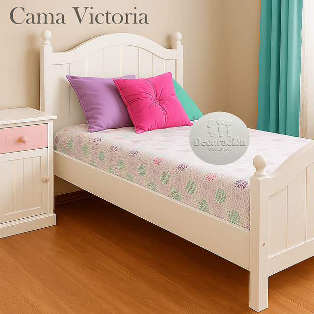 Cama Modelo Victoria 1.5 Pzas
