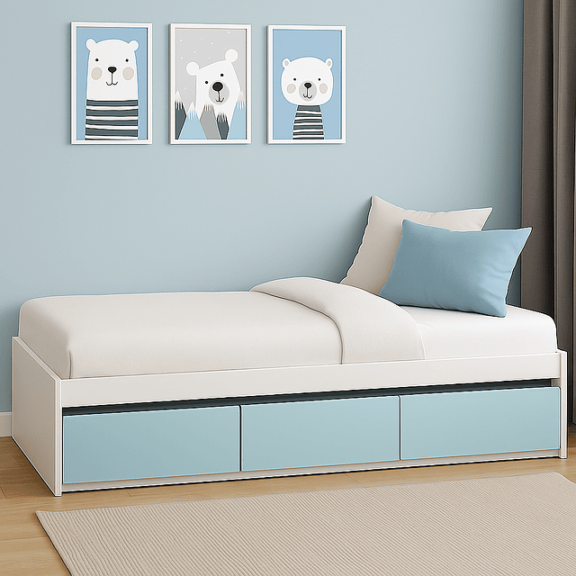 Cama 3 cajones 1.5 Plazas