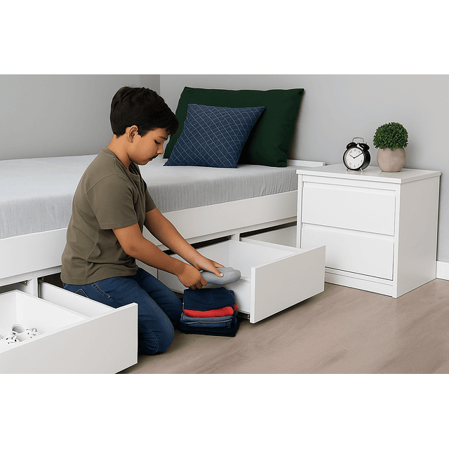 Cama 3 cajones 1.5 Plazas