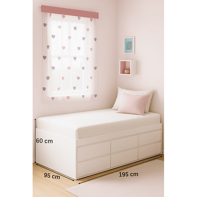 Cama 6 Cajones 1 Pza.