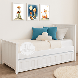 Cama Nido o Tres Cajones Modelo Ranura 1 Plaza