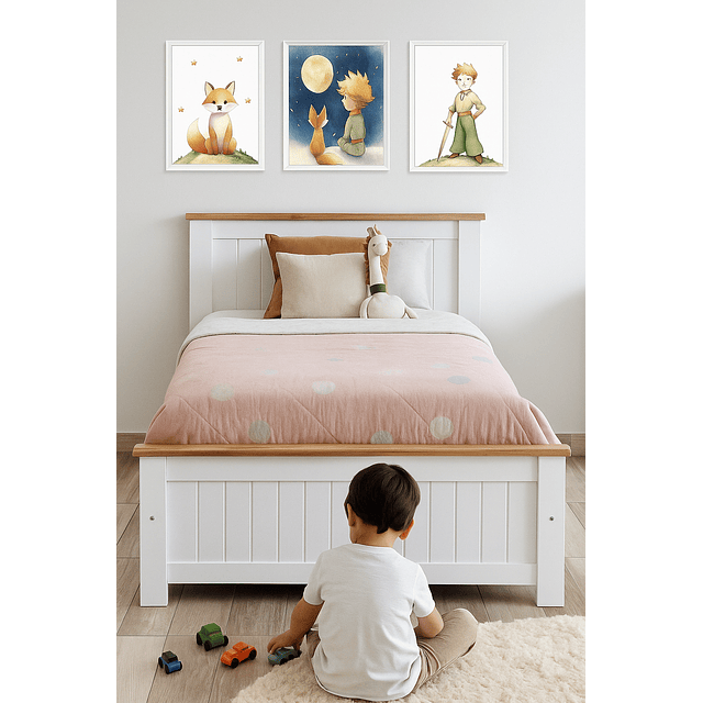 Cama Nido o Tres Cajones Modelo Ranura 1.5 Plazas