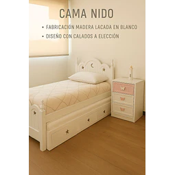 Cama Nido o Tres Cajones Modelo Princesa 1 Plaza