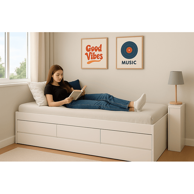 Cama 3 cajones + Cama Nido 1 Plaza