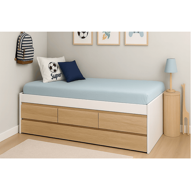 Cama 3 cajones + Cama Nido 1 Plaza