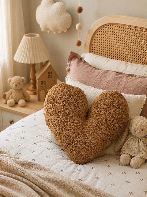 Cojín Infantil Corazón Caramelo