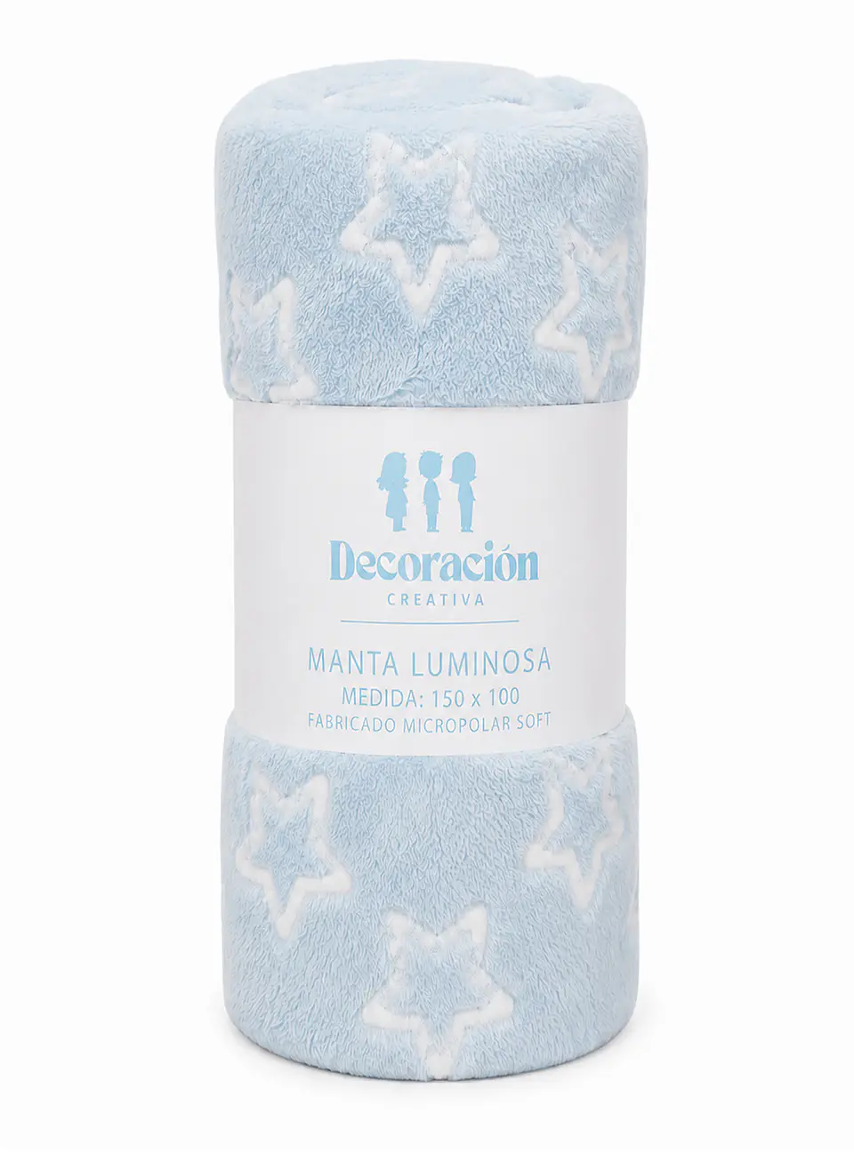 Manta Infantil Luminosa - Celeste con estrellas 2