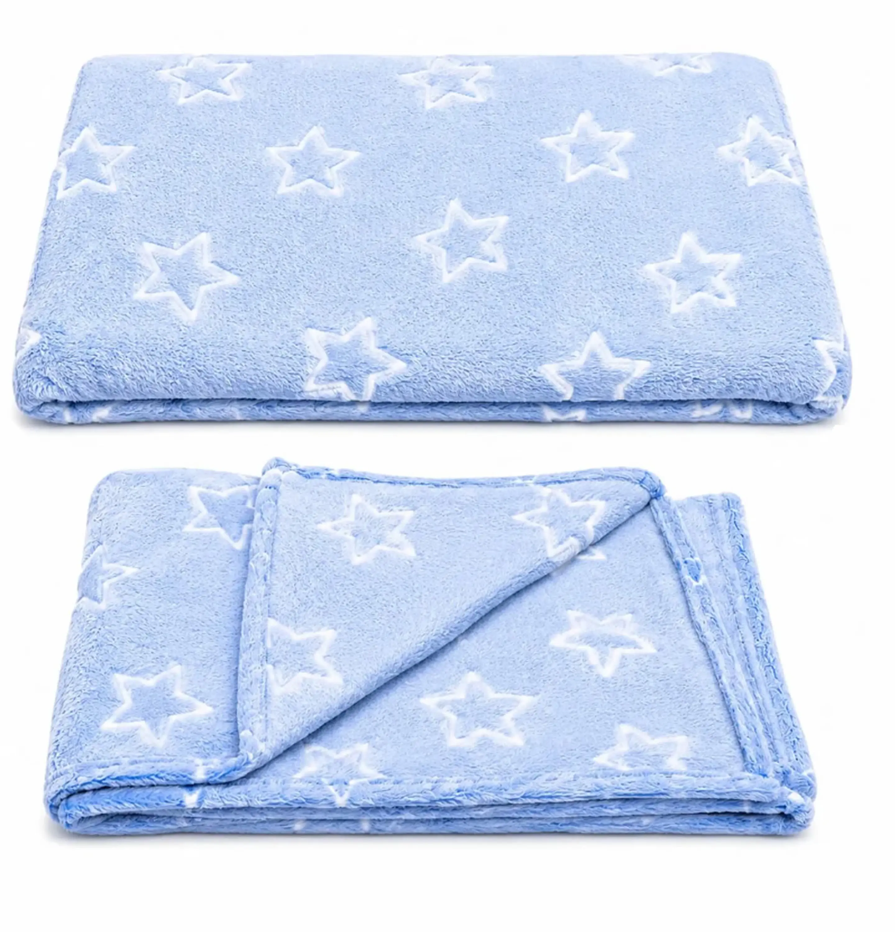 Manta Infantil Luminosa - Celeste con estrellas 3