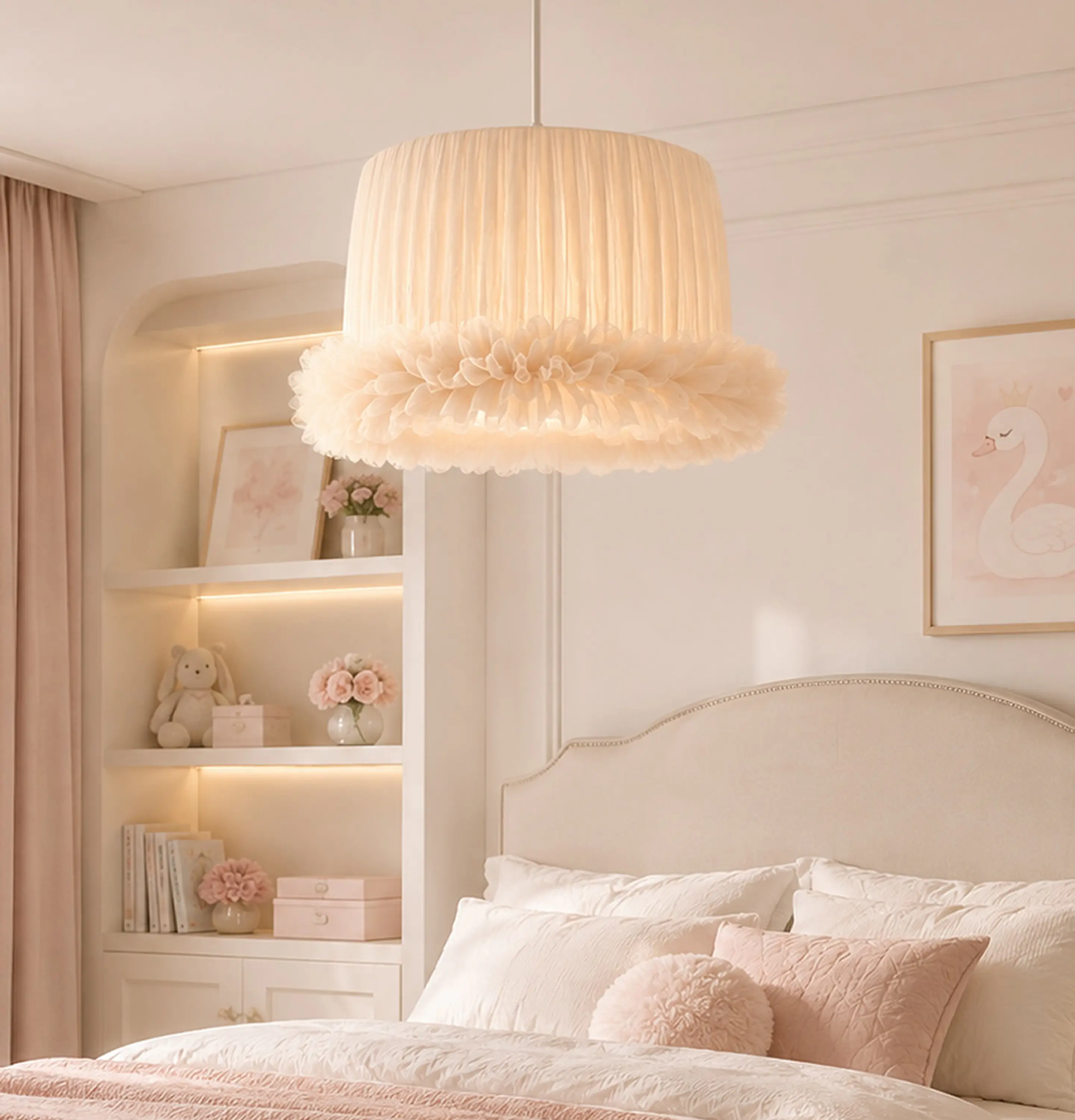 Lampara Colgante - Linea Cisne Beige 2