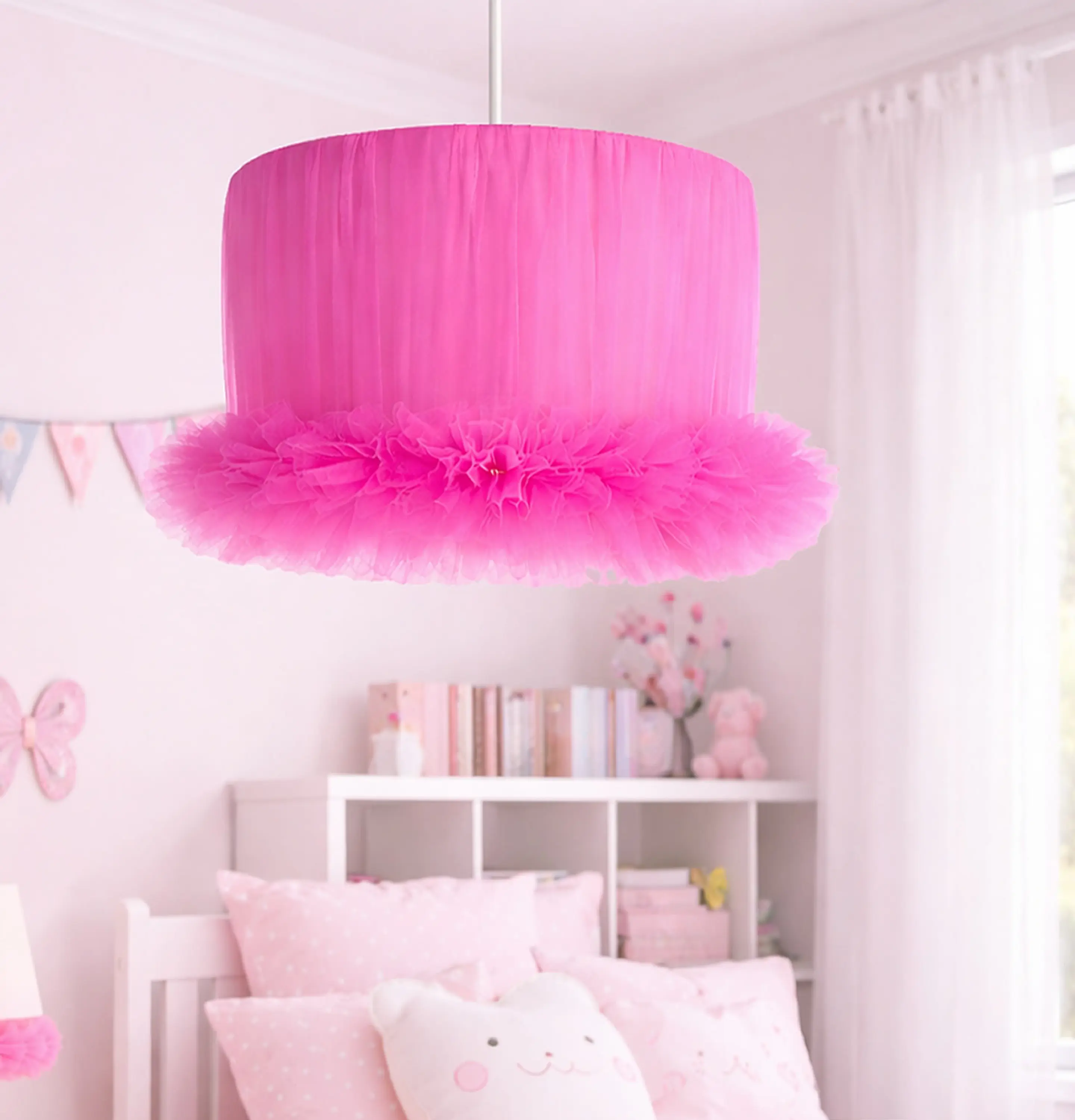 Lampara Colgante - Linea Cisne Fucsia 2