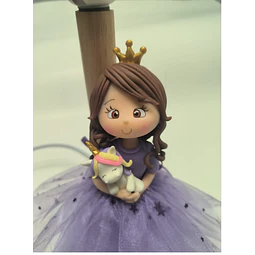 Lampara Princesa Unicornio Lila