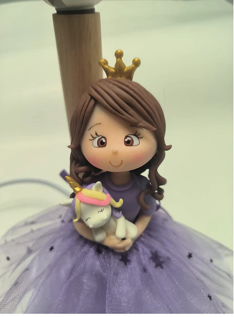 Lampara Princesa Unicornio Lila