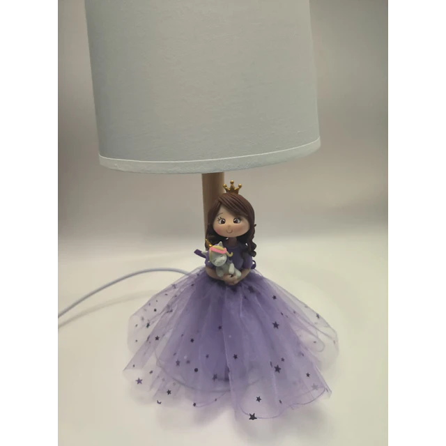 Lampara Princesa Unicornio Lila