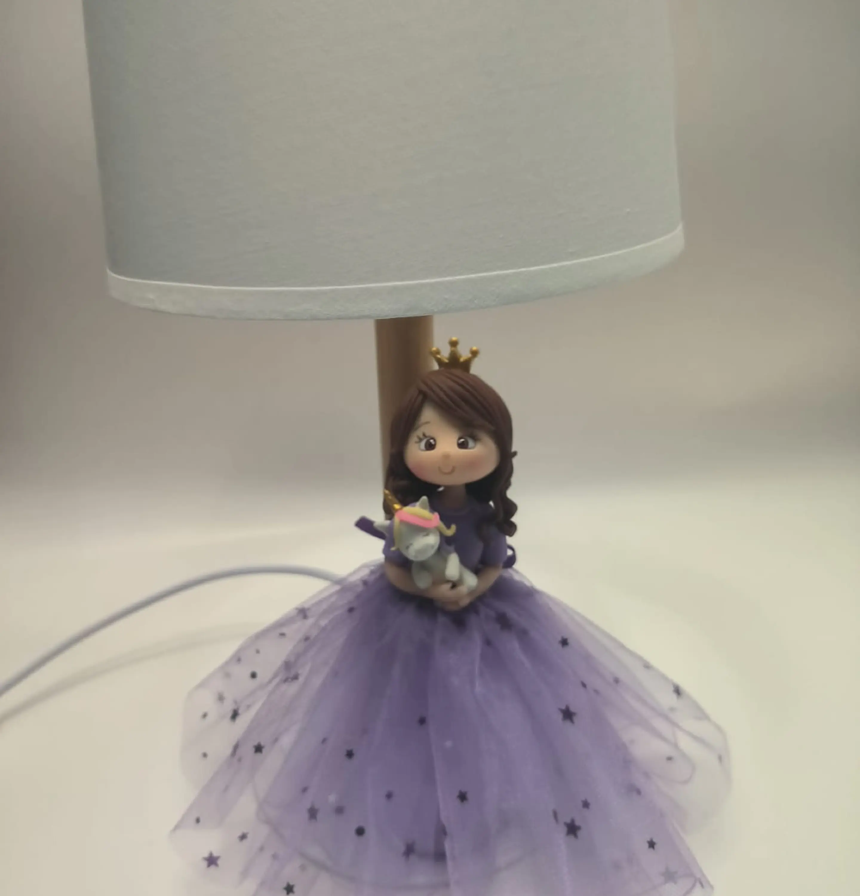 Lampara Princesa Unicornio Lila 3