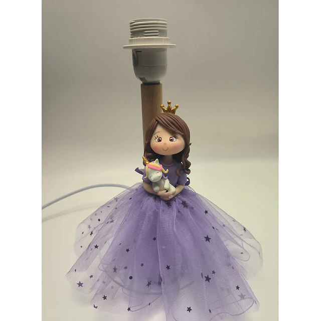 Lampara Princesa Unicornio Lila