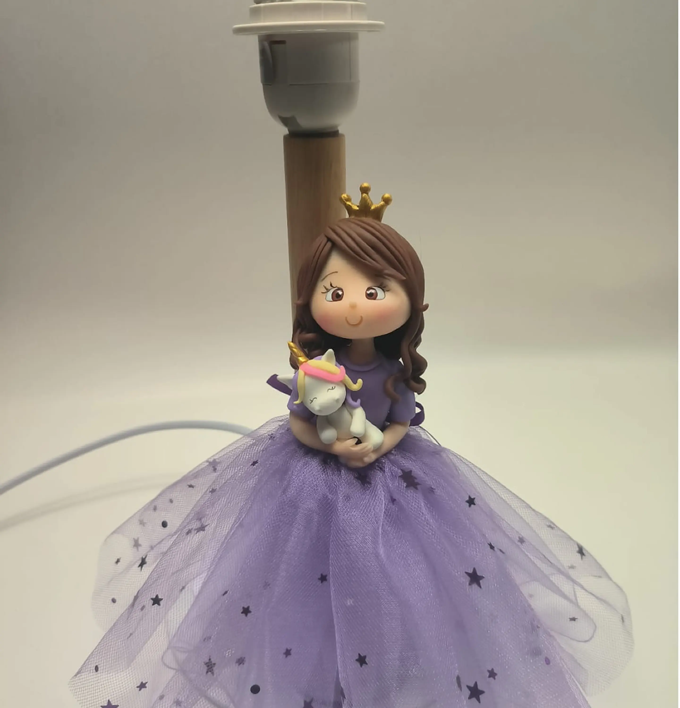 Lampara Princesa Unicornio Lila 2