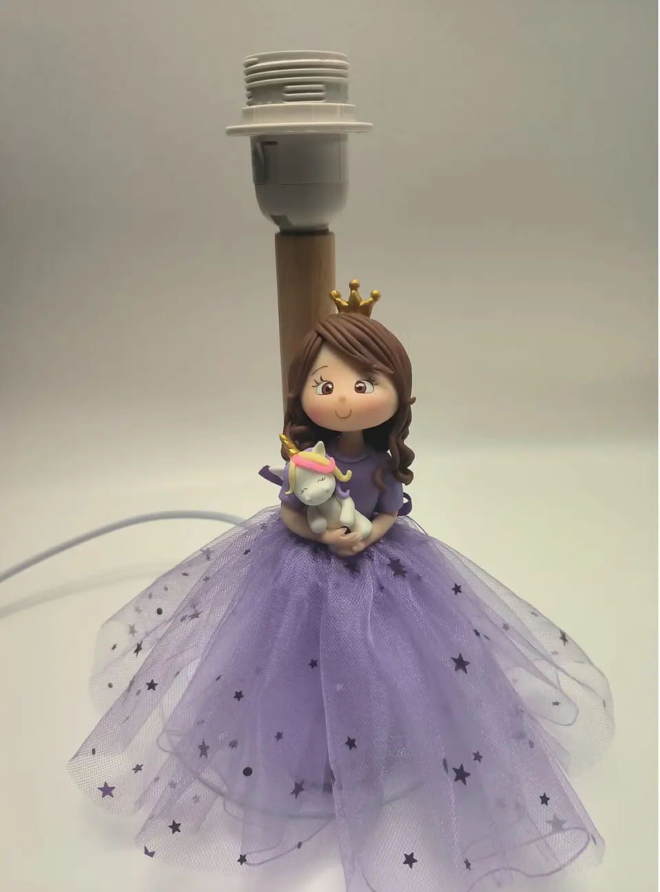 Lampara Princesa Unicornio Lila 2