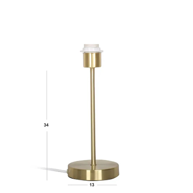Lampara Velador -Linea Cisne Blanco- Base Dorada
