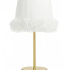 Lampara Velador -Linea Cisne Blanco- Base Dorada