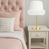 Lampara Velador -Linea Cisne Blanco- Base Dorada