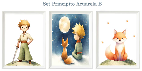 Set Principito Acuarela B
