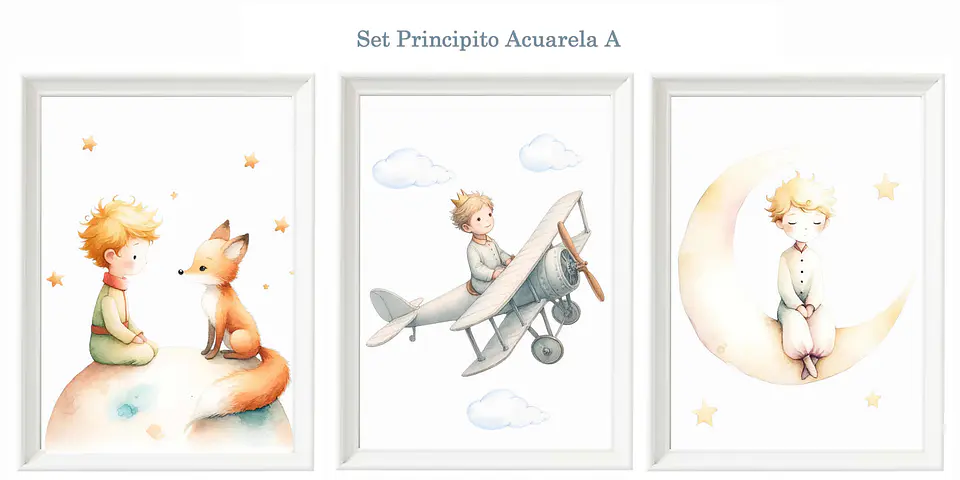 Set Principito Acuarela A 1
