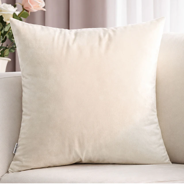 1 Funda Terciopelo Crema