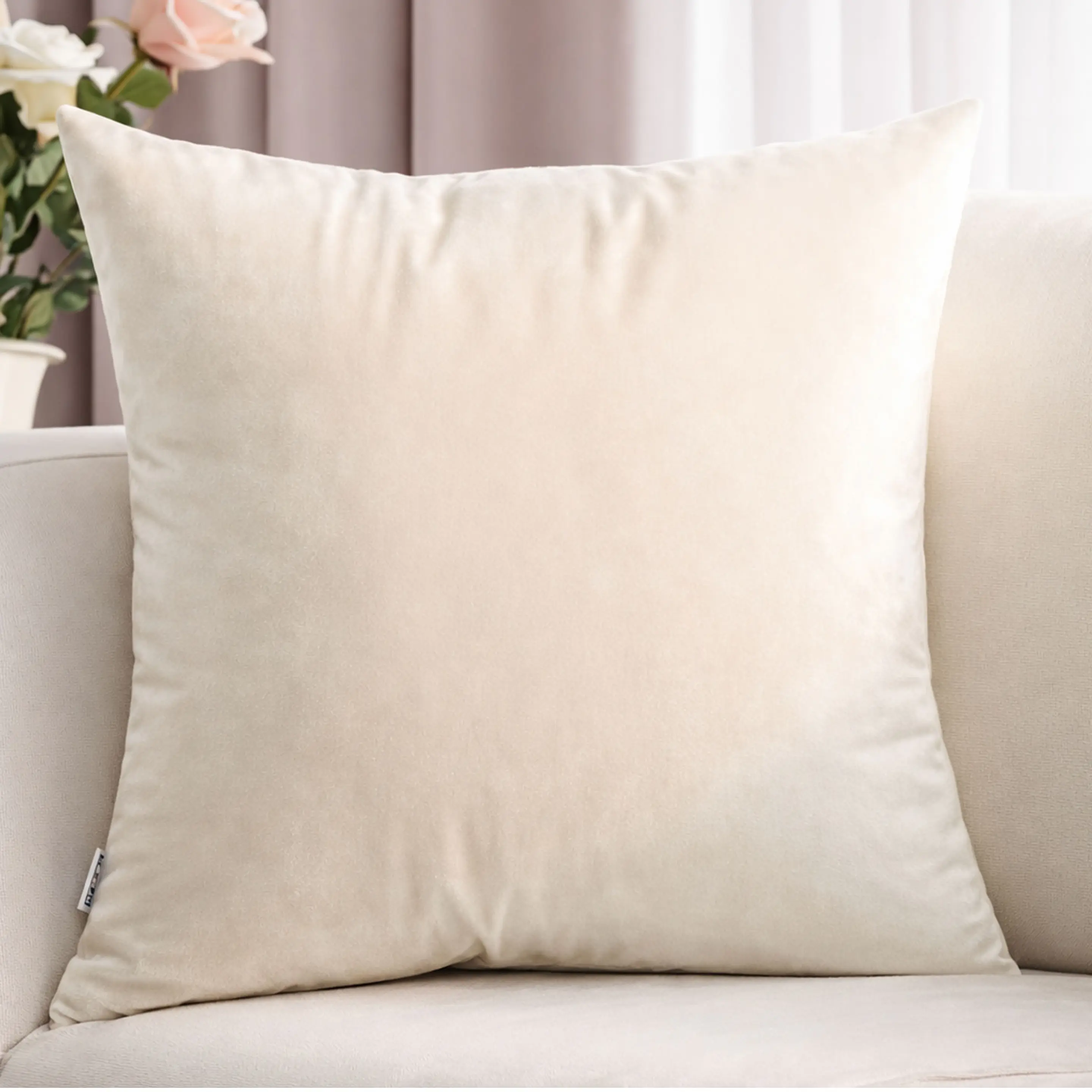 1 Funda Terciopelo Crema 3