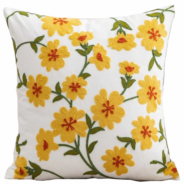 1 Funda Bordada, Cosmos Amarillo