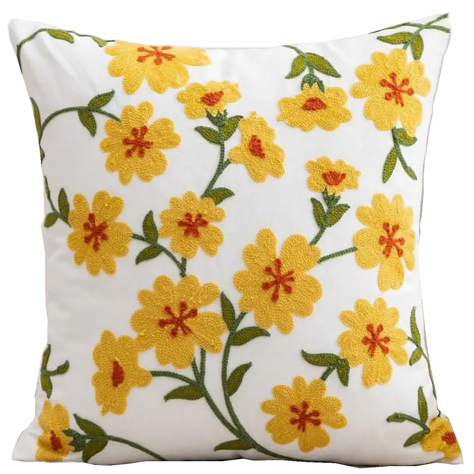 1 Funda Bordada, Cosmos Amarillo 2
