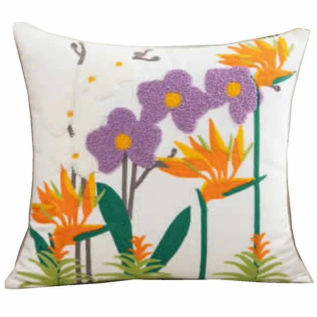 1 Funda Bordada, Flor del Pájaro