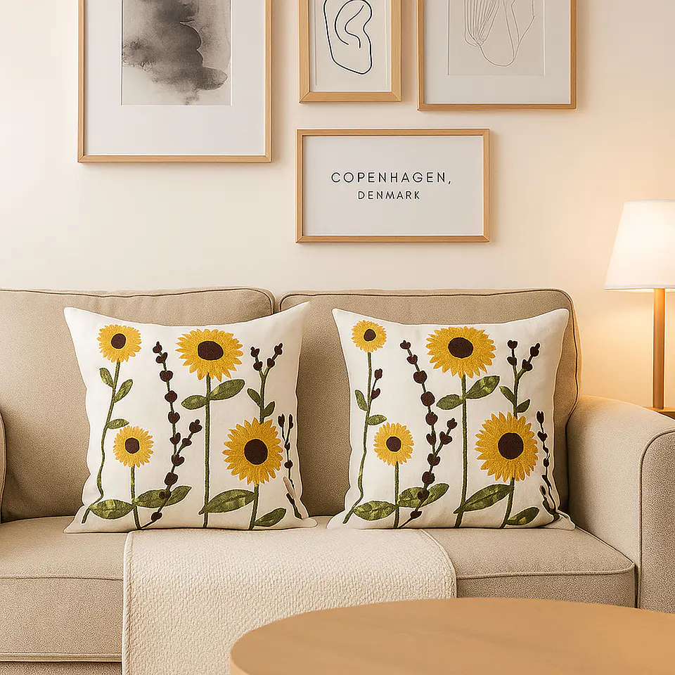 1 Funda Bordada - Girasol 3