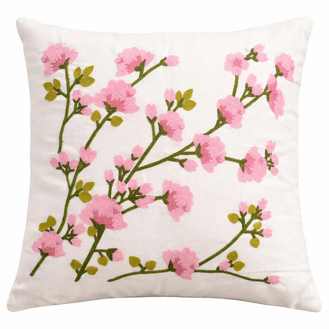 1 Funda Bordada - Flor de Cerezo