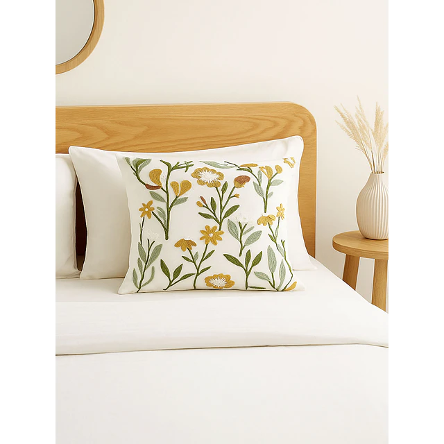 1 Funda Bordada - Flor Silvestre