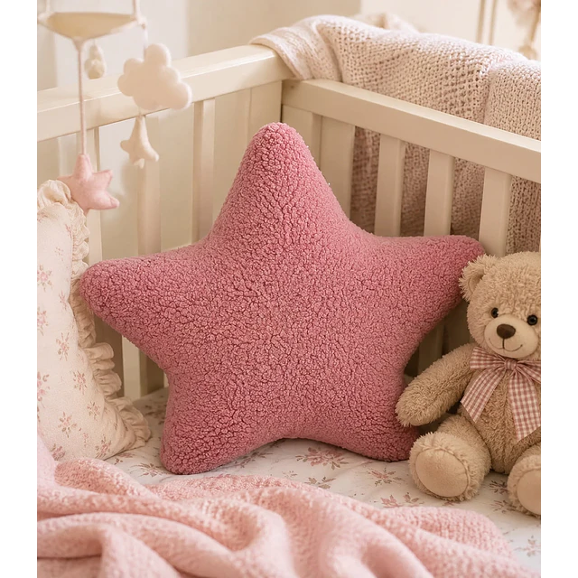 Cojín Infantil  Estrella Rosada