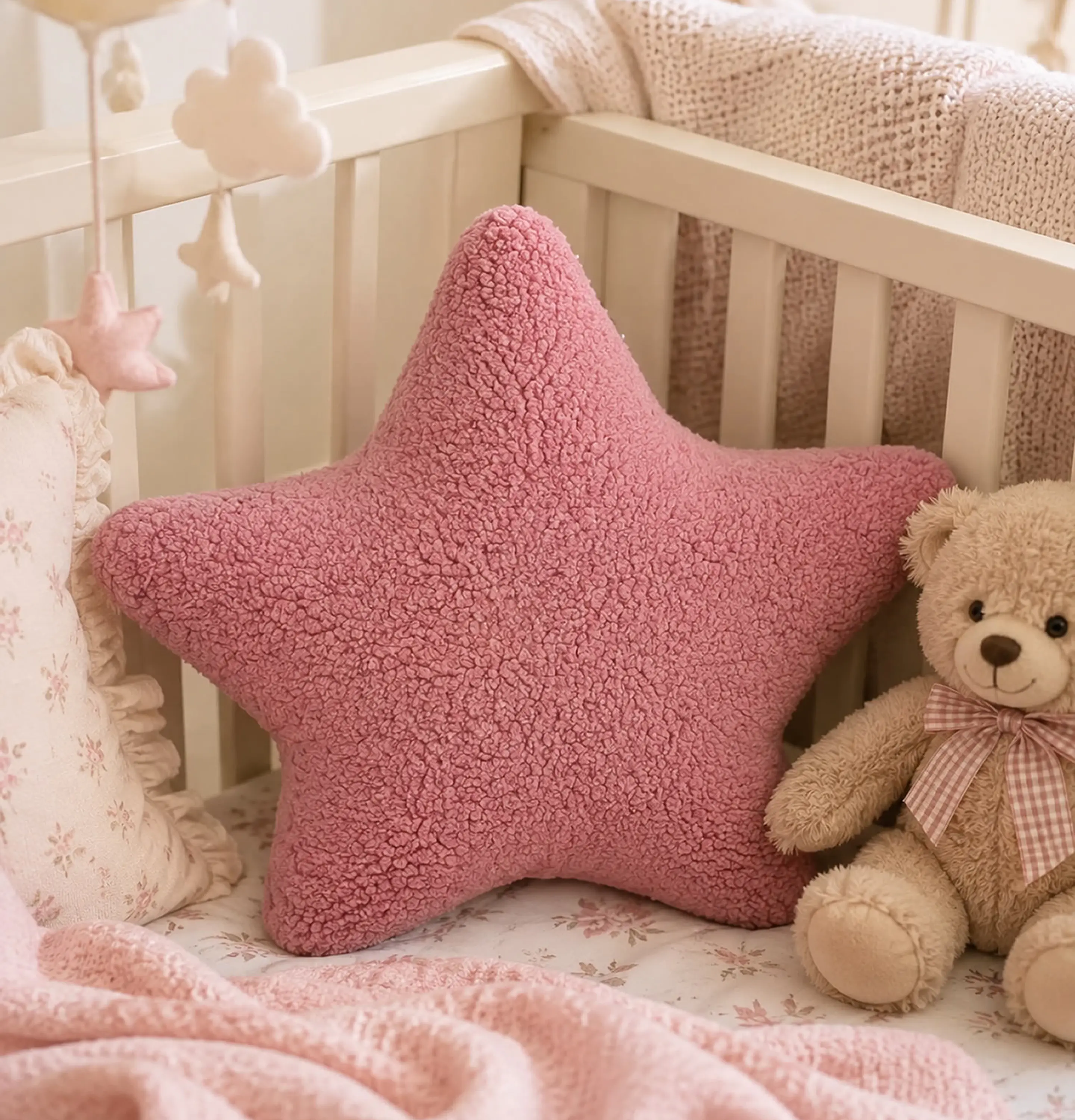Cojín Infantil  Estrella Rosada 1