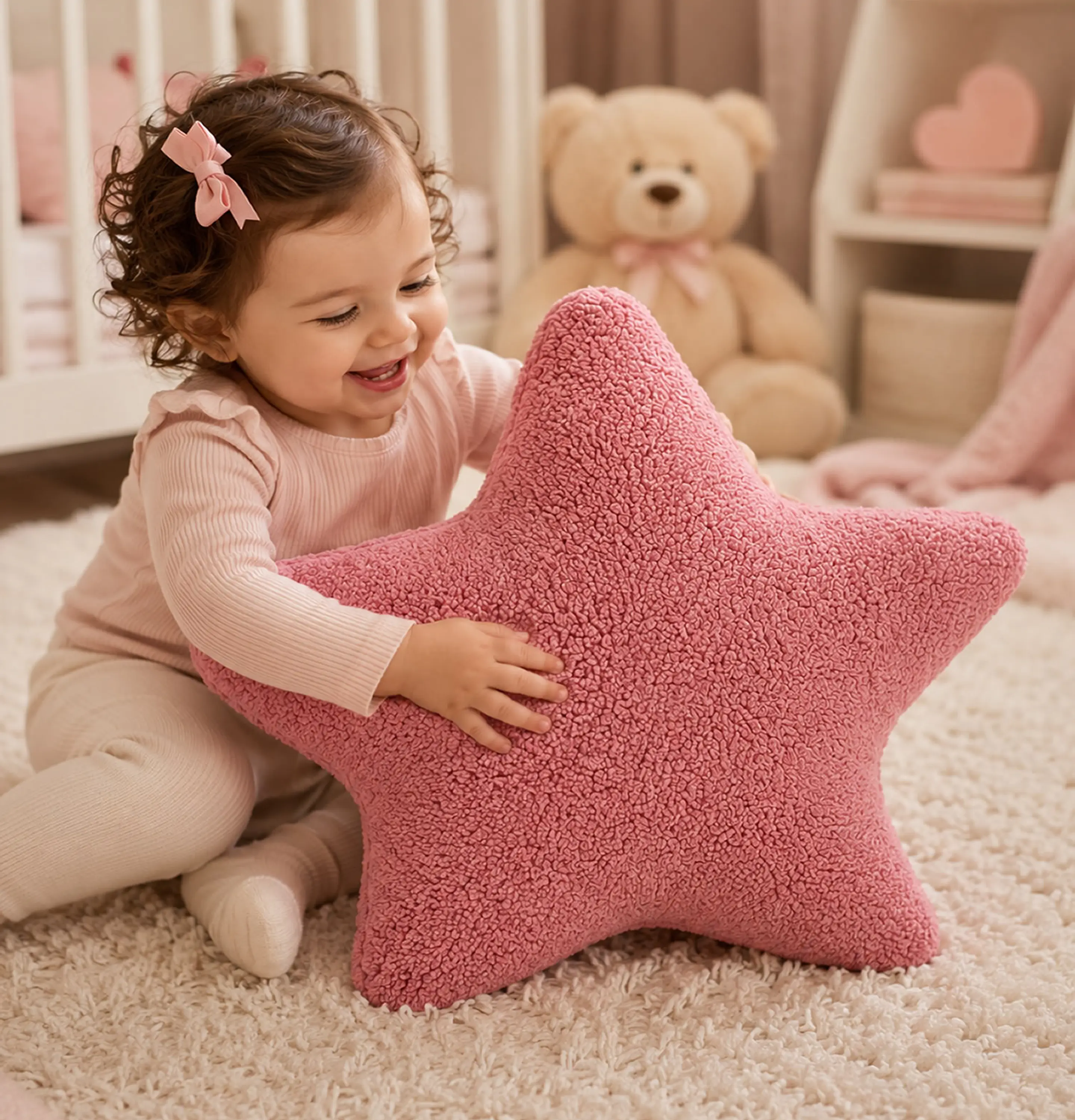 Cojín Infantil  Estrella Rosada 3