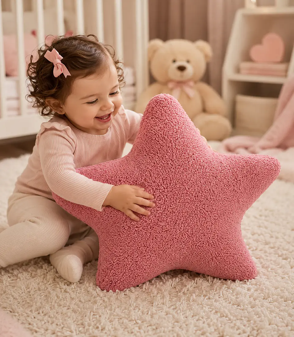 Cojín Infantil  Estrella Rosada 3