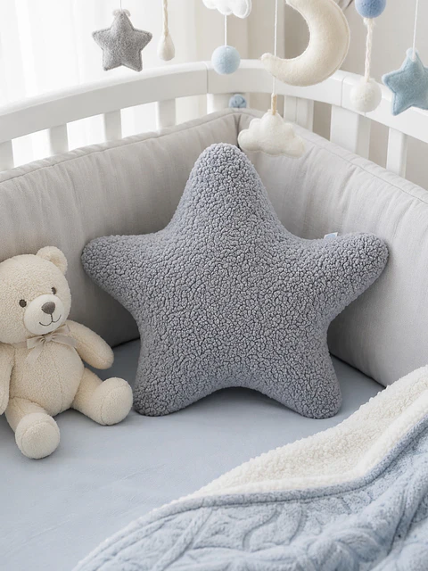 Cojín Infantil  Estrella Gris