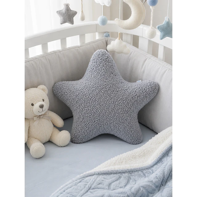 Cojín Infantil  Estrella Gris