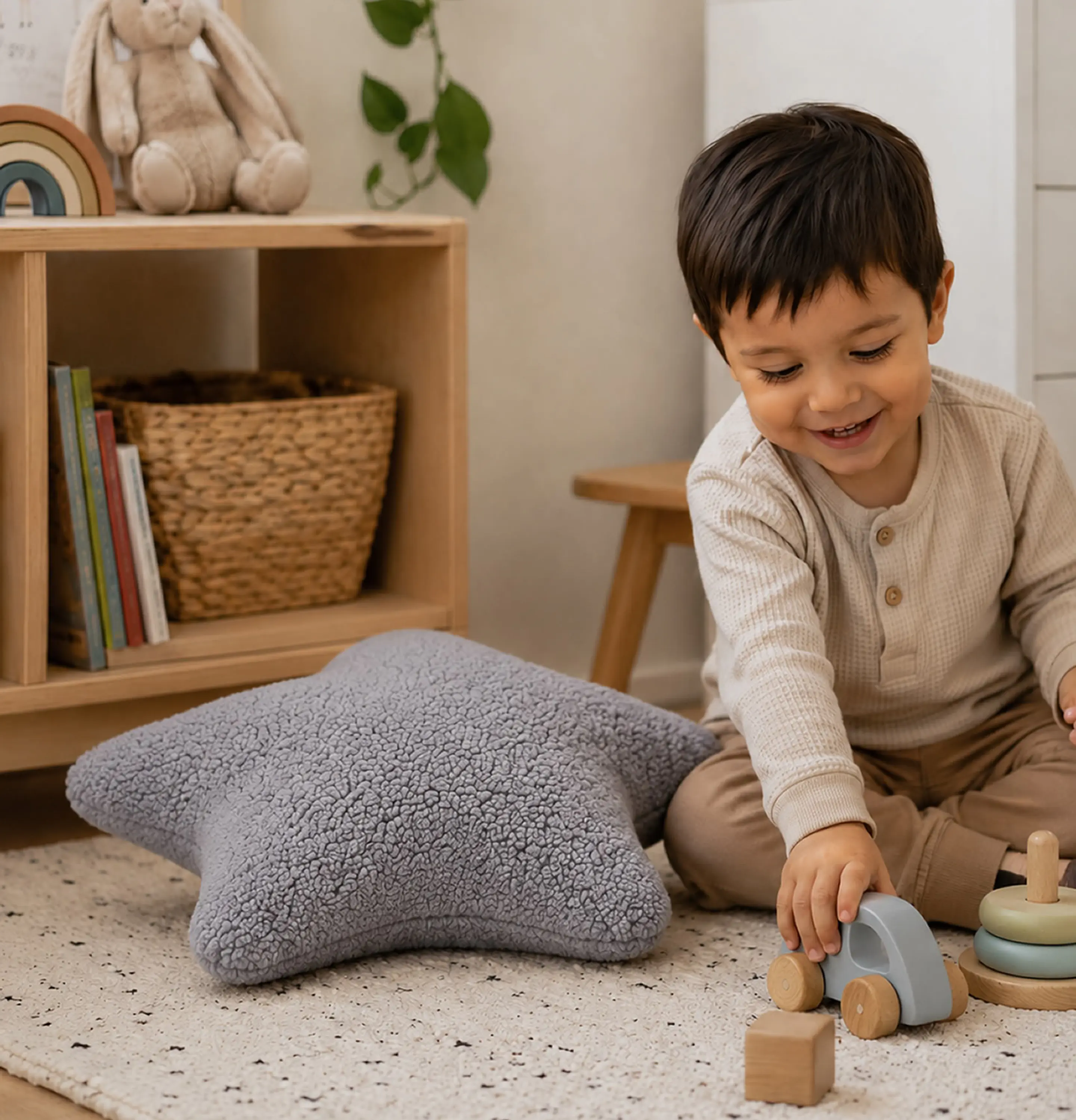 Cojín Infantil  Estrella Gris 2