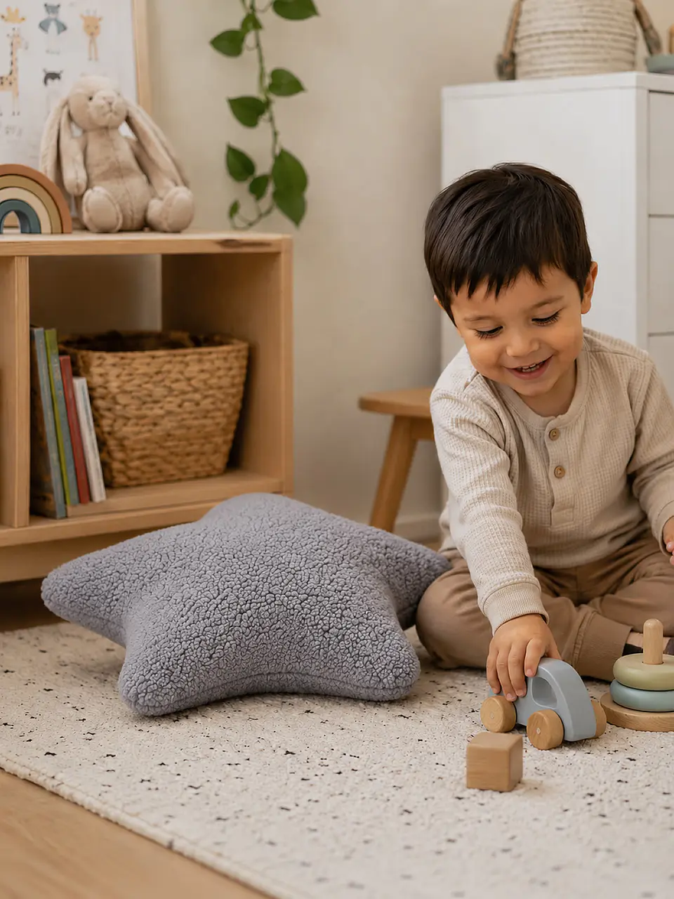 Cojín Infantil  Estrella Gris 2