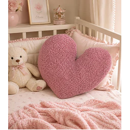 Cojín Infantil Corazón Rosado